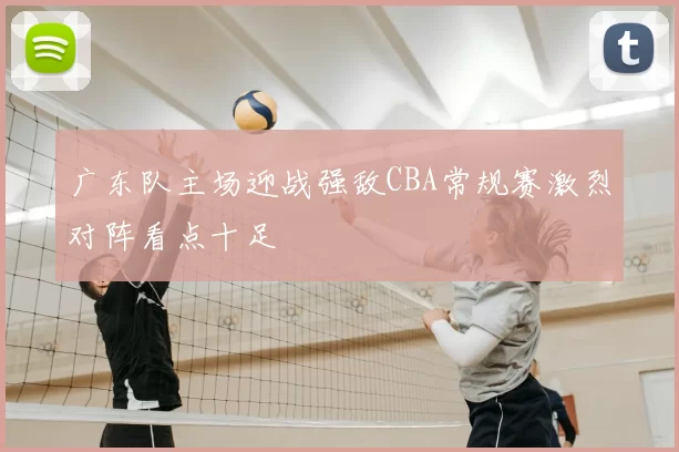 广东队主场迎战强敌CBA常规赛激烈对阵看点十足