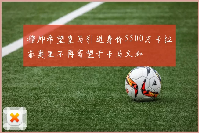穆帅希望皇马引进身价5500万卡拉菲奥里不再寄望于卡马文加