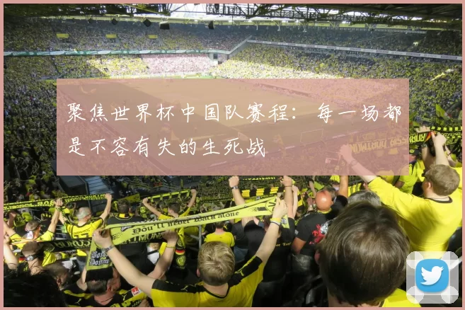 聚焦世界杯中国队赛程：每一场都是不容有失的生死战